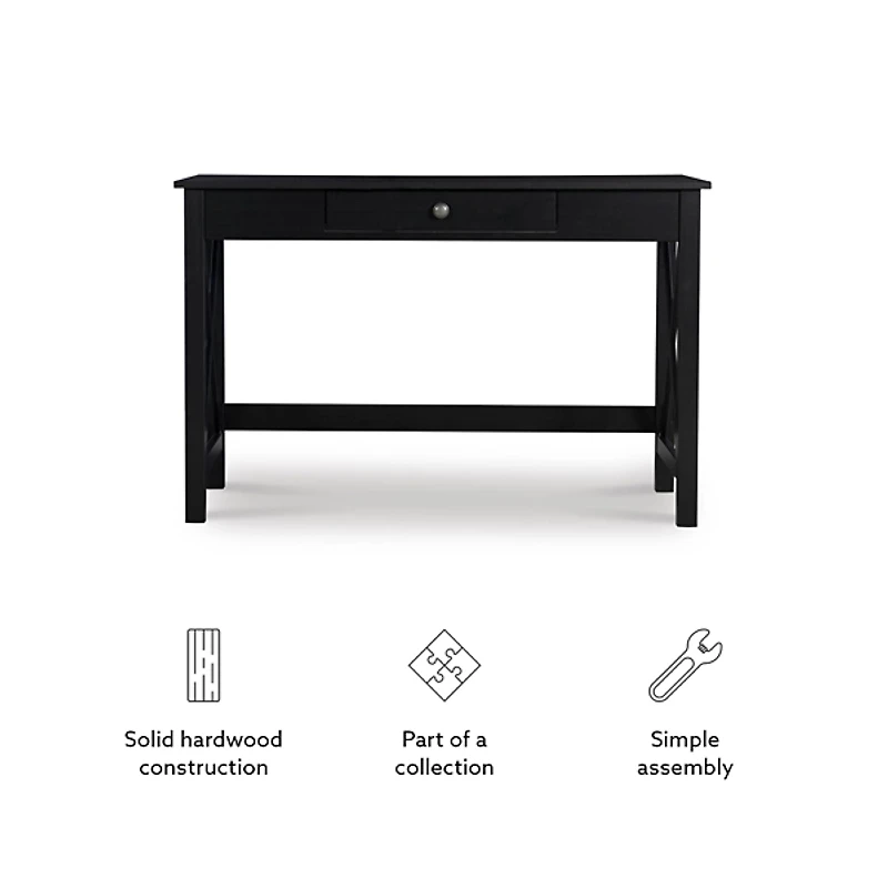 Black Wood X-Sides Desk