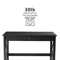 Black Wood X-Sides Desk