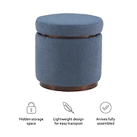 Sherpa Upholstered Storage Ottoman