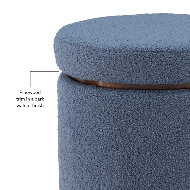 Sherpa Upholstered Storage Ottoman