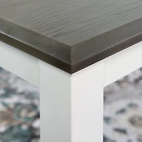 Gray and White Two-Toned Wood Dining Table