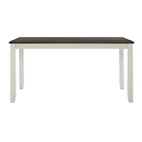 Gray and White Two-Toned Wood Dining Table