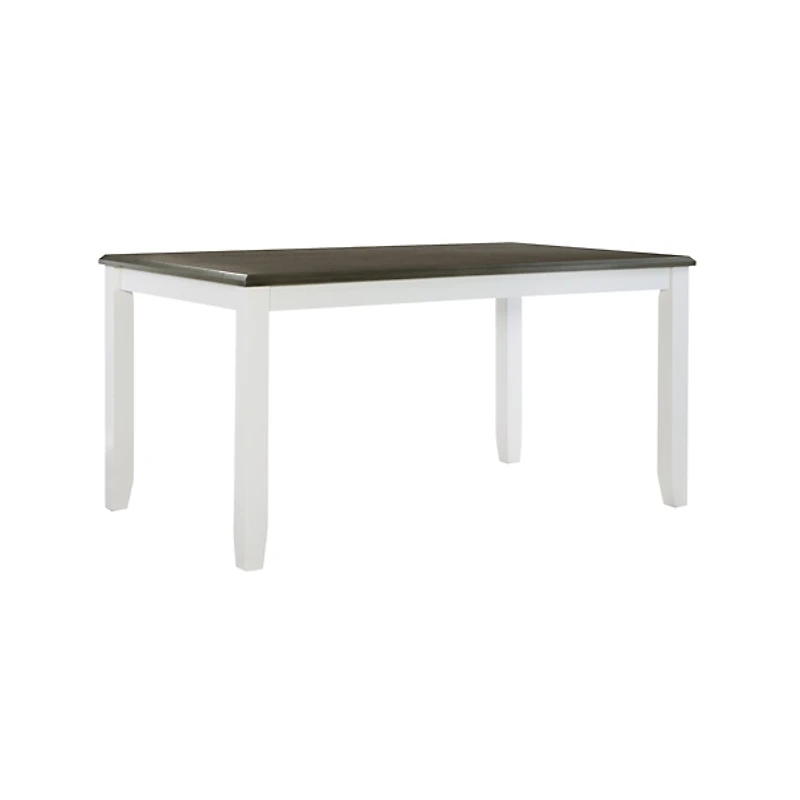 Gray and White Two-Toned Wood Dining Table