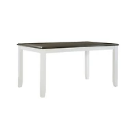 Gray and White Two-Toned Wood Dining Table