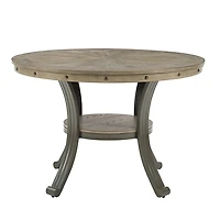 Gray Wood and Upholstered Chairs 5-pc. Dining Set