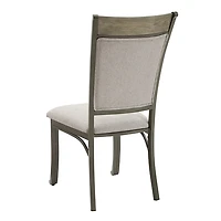 Gray Wood and Upholstered Chairs 5-pc. Dining Set