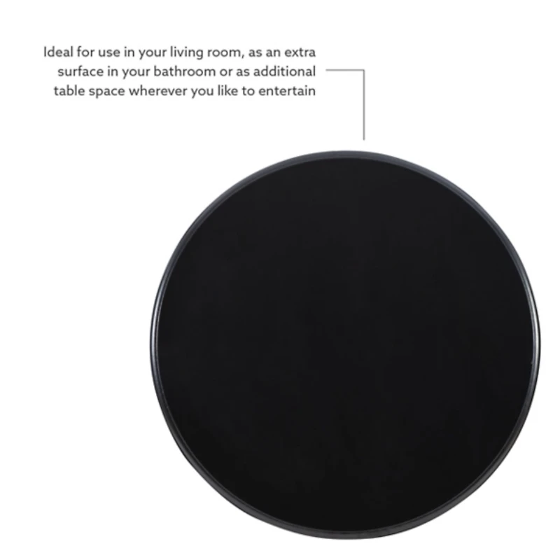 Wood Round Base Side Table