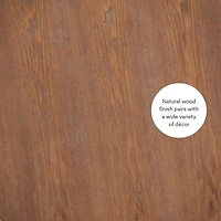 Brown Wood Round Base Side Table