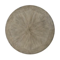 Ash Gray Round Nailhead Coffee Table