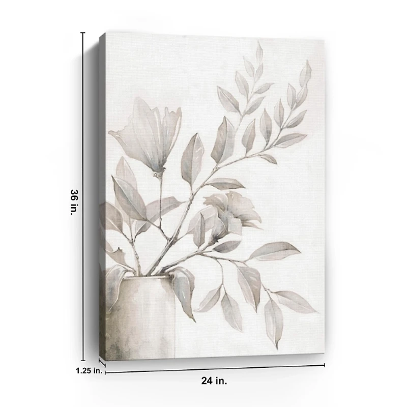 Neutral Potted Plant Canvas Art Print