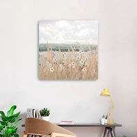 Flower Wheat Shore Canvas Art Print, 30x30 in.