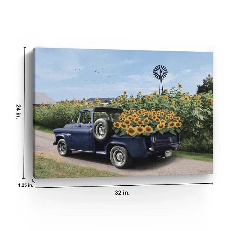 Sunflower Days Canvas Art Print, 32x24 in.