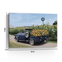 Sunflower Days Canvas Art Print, 32x24 in.