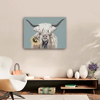 Ellie with a Sunflower Canvas Art Print, 32x24 in.