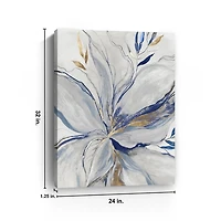 Gold Charcoal Bloom Canvas Art Print, 24x32 in.