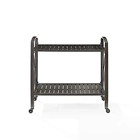 Bronze Metal 2-Tier Outdoor Bar Cart