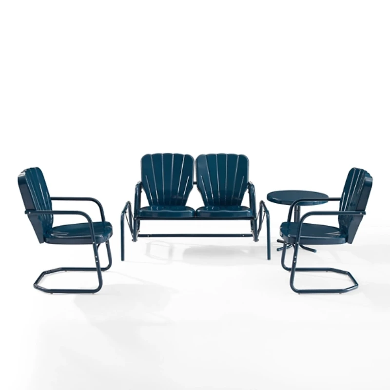Navy Clamshell 4-pc. Outdoor Furniture Set