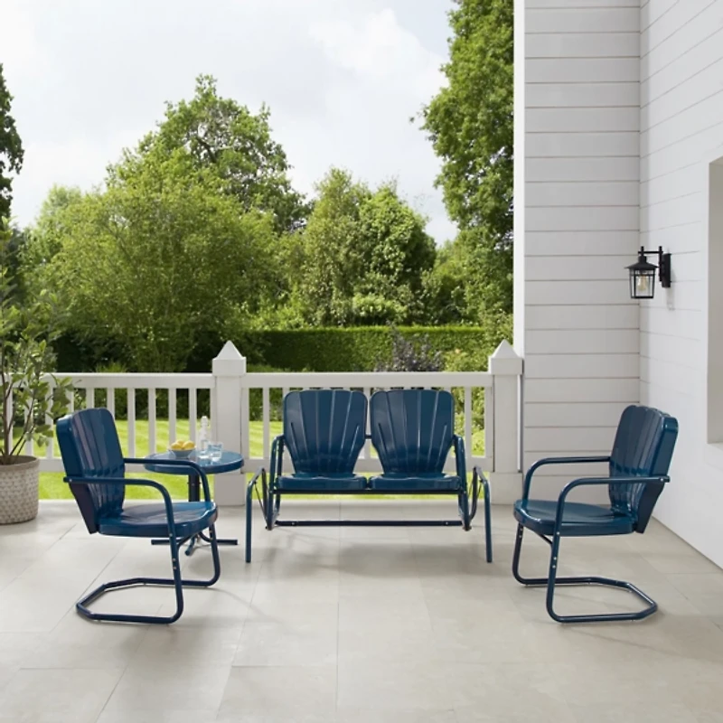 Navy Clamshell 4-pc. Outdoor Furniture Set