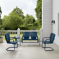 Navy Clamshell 4-pc. Outdoor Furniture Set