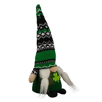 Pre-Lit St. Patrick's Day Girl Gnome Figurine