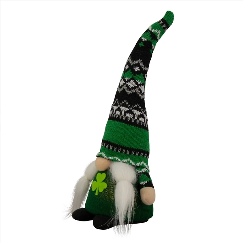 Pre-Lit St. Patrick's Day Girl Gnome Figurine