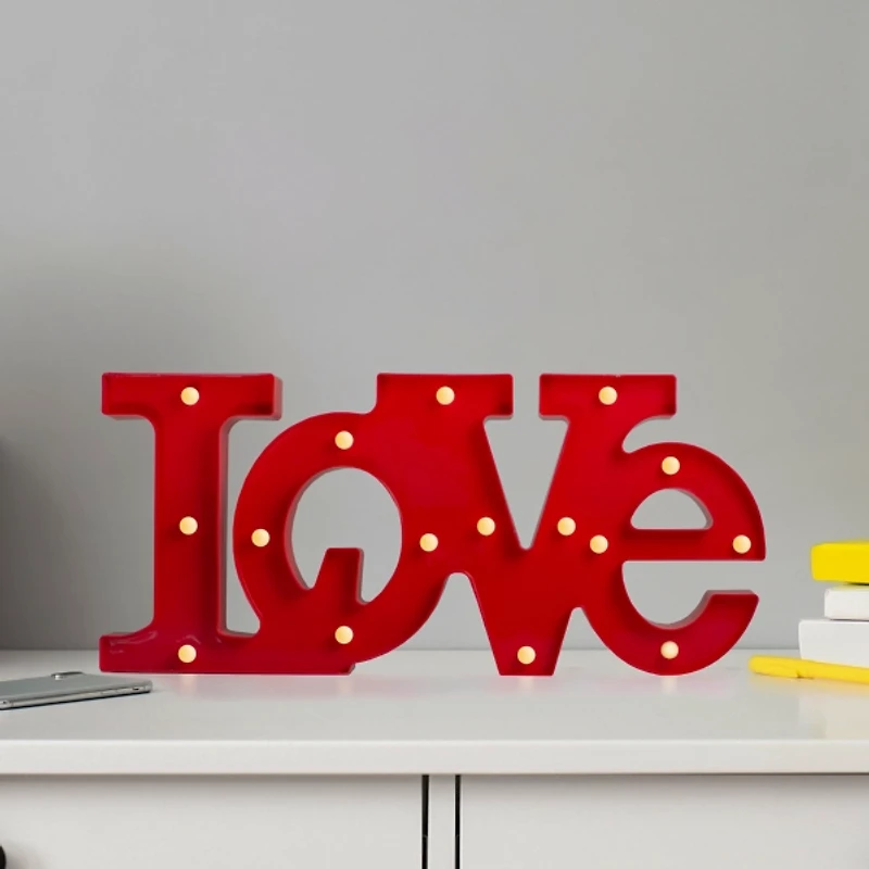 Red LED Love Marquee Sign