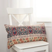 Vintage Prints Cotton Lumbar Pillow