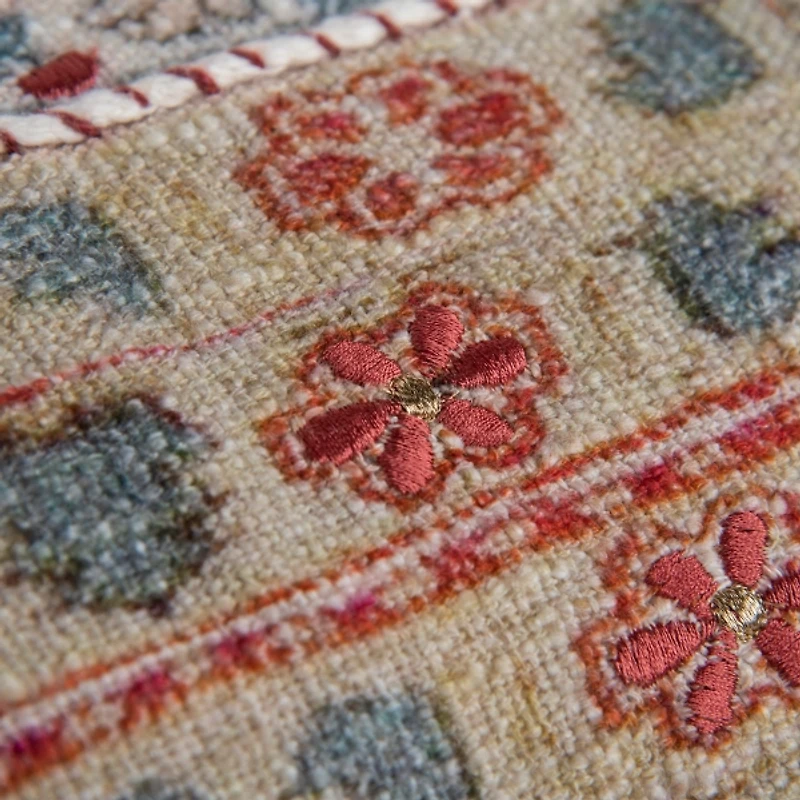 Vintage Prints Cotton Lumbar Pillow