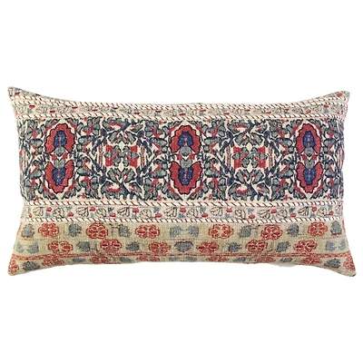 Vintage Prints Cotton Lumbar Pillow