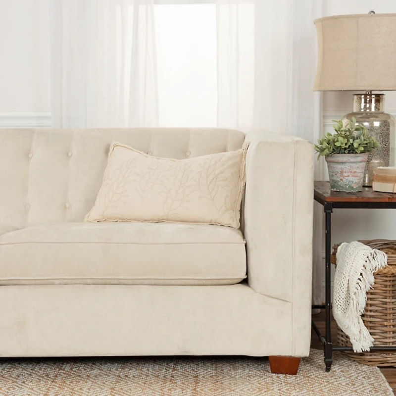 Embroidered Botanical Pillow