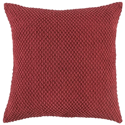 Burgundy Woven Nubby Pillow