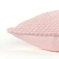 Blush Woven Nubby Pillow