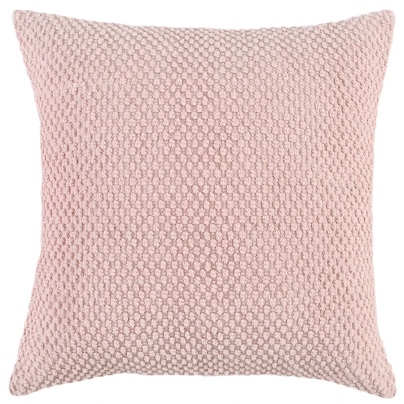 Blush Woven Nubby Pillow