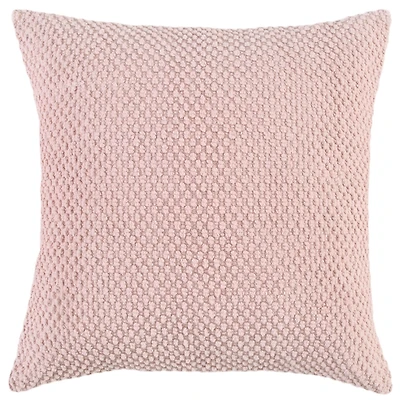 Blush Woven Nubby Pillow