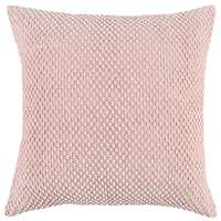 Blush Woven Nubby Pillow