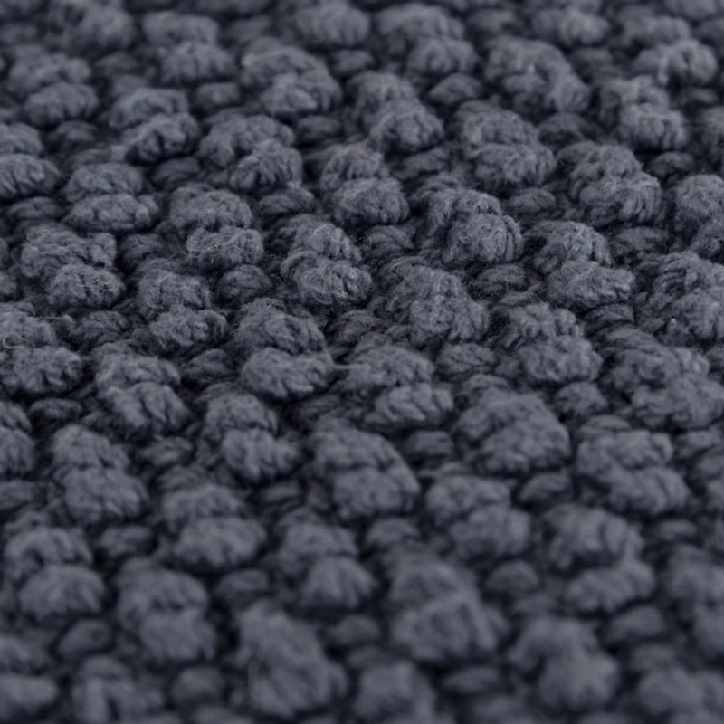 Dark Gray Woven Nubby Pillow