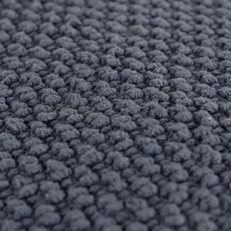 Dark Gray Woven Nubby Pillow