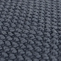 Dark Gray Woven Nubby Pillow