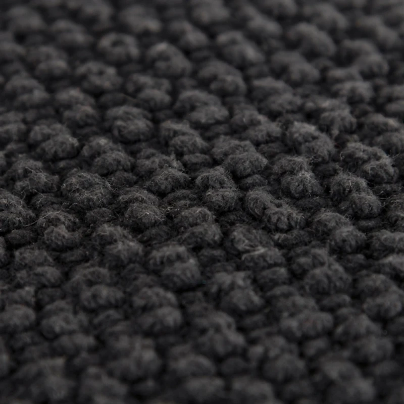 Black Woven Nubby Pillow