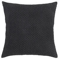 Black Woven Nubby Pillow