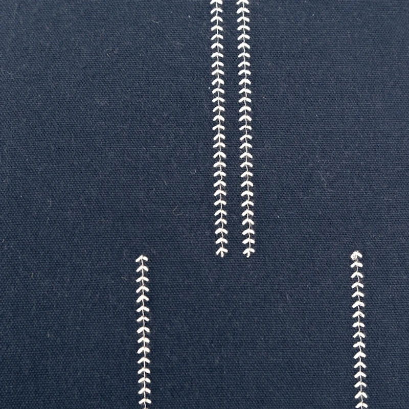 Blue and White Broken Stripes Pillow