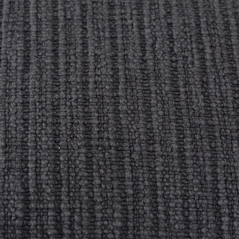 Charcoal Gray Subtle Striped Oversized Pillow