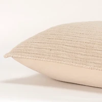 Natural Subtle Striped Oversized Pillow