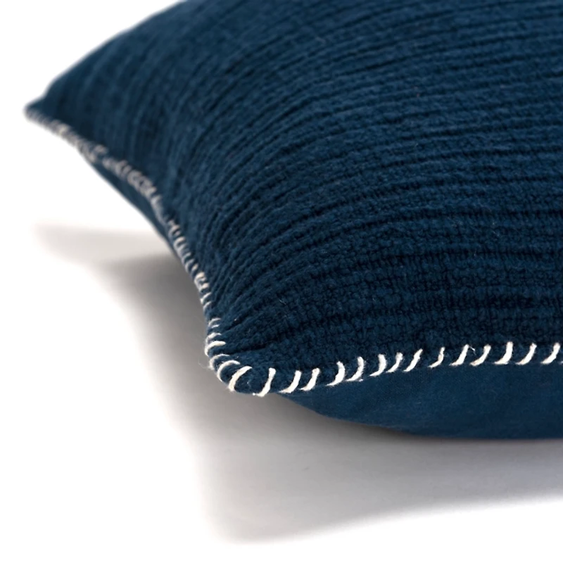 Navy Subtle Striped Oversized Pillow