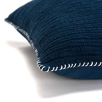 Navy Subtle Striped Oversized Pillow