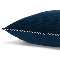 Navy Subtle Striped Oversized Pillow