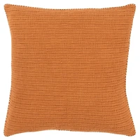 Pumpkin Orange Subtle Striped Oversized Pillow