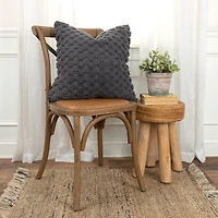 Charcoal Heavily Textured Pillow