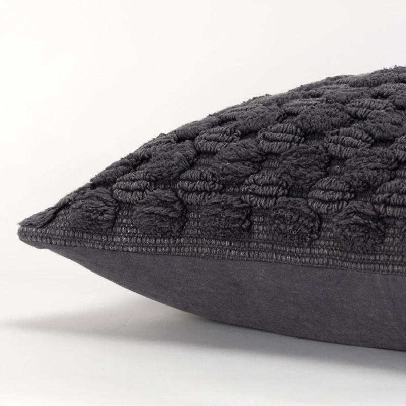 Charcoal Heavily Textured Pillow