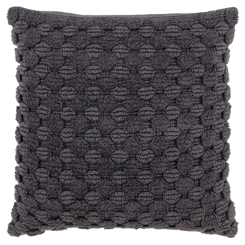 Charcoal Heavily Textured Pillow